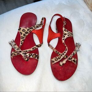 PAOLA MARTINI Leopard sandals Size 37 EUR